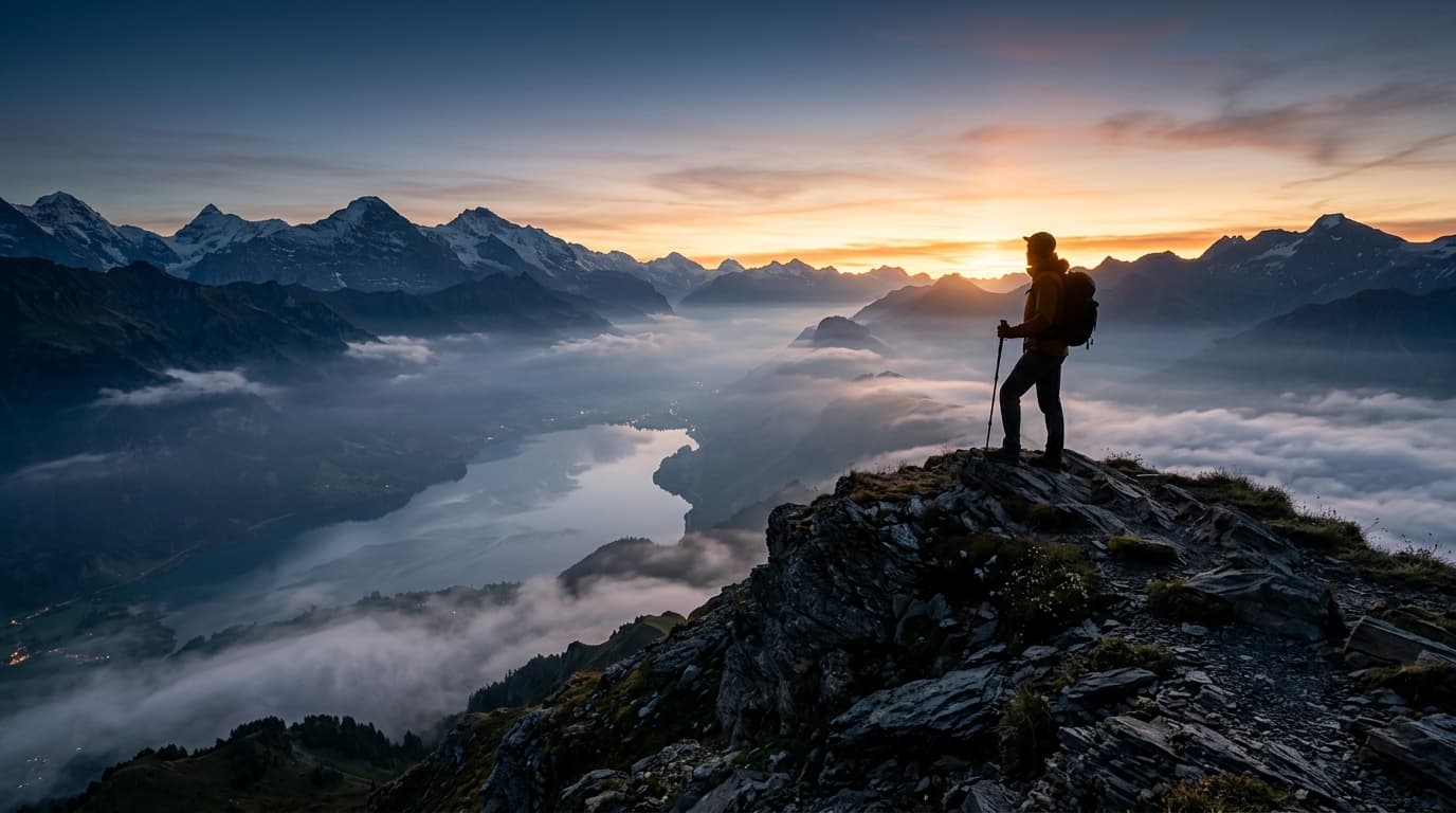 Scenic Mountain Summit Vista